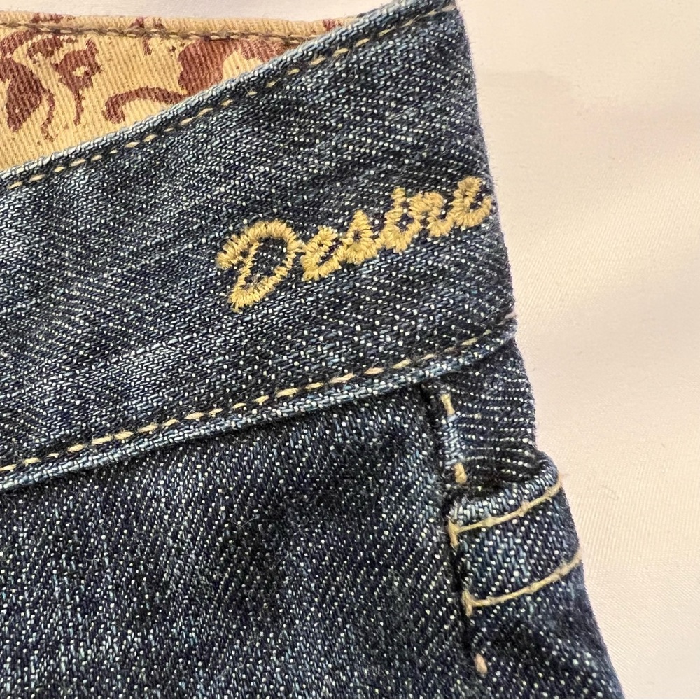 GoldSign Desire Lowrise Distressed Flare Bootcut Denim Jeans USA Made SZ 27 EUC - Picture 7 of 16